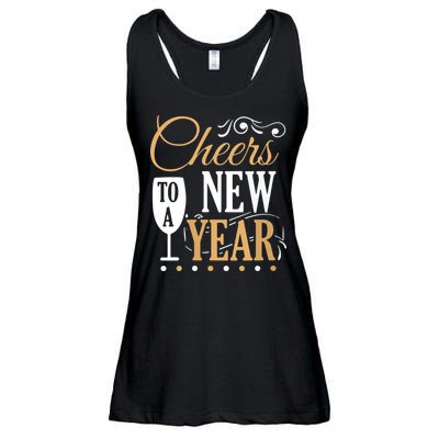 Cheers To A New Year Ladies Essential Flowy Tank