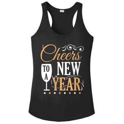 Cheers To A New Year Ladies PosiCharge Competitor Racerback Tank