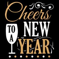 Cheers To A New Year Youth Performance Sprint T-Shirt