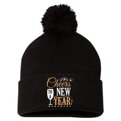 Cheers To A New Year Pom Pom 12in Knit Beanie