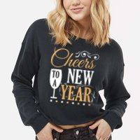 Cheers To A New Year Cropped Pullover Crew