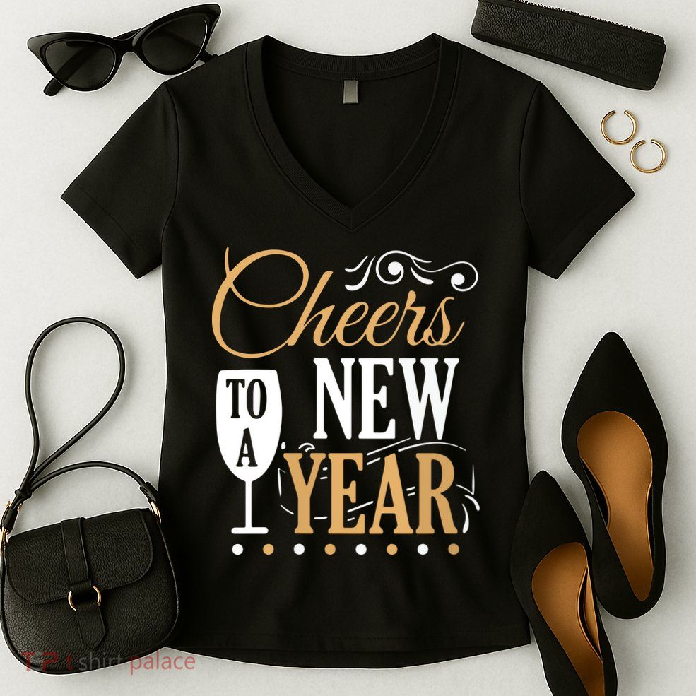Cheers To A New Year Women's V-Neck T-Shirt