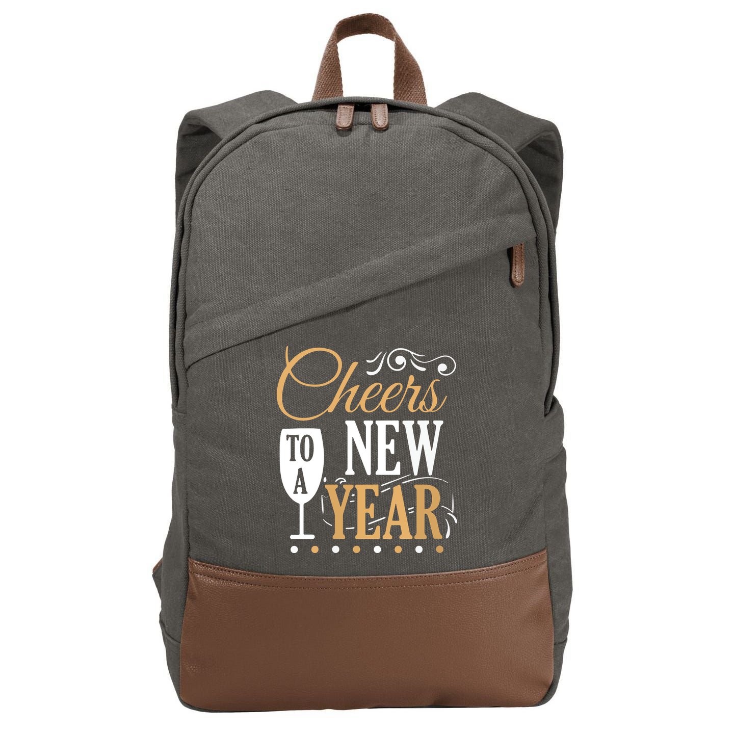 Cheers To A New Year Cotton Canvas Backpack
