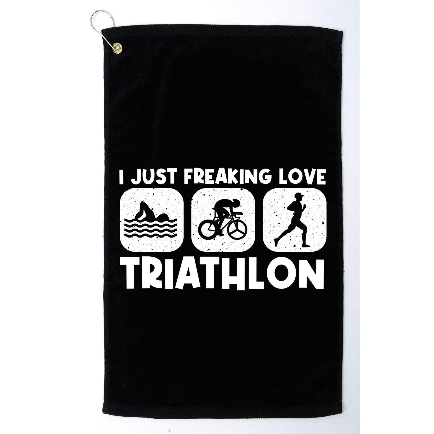 Cool Triathlon Art Triathlete Sport Triathlon Cute Gift Golf Towel