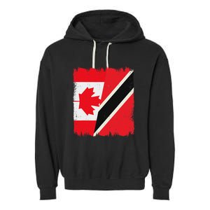 Canada Trinidad And Tobago Flag Canadian Trinidadian Roots Garment-Dyed Fleece Hoodie