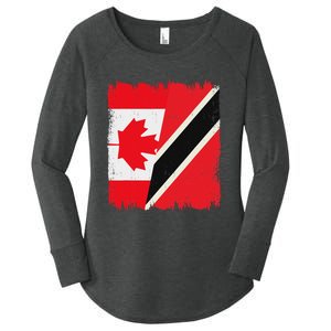 Canada Trinidad And Tobago Flag Canadian Trinidadian Roots Women's Perfect Tri Tunic Long Sleeve Shirt