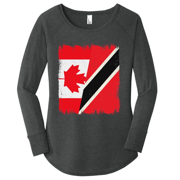 Canada Trinidad And Tobago Flag Canadian Trinidadian Roots Women's Perfect Tri Tunic Long Sleeve Shirt