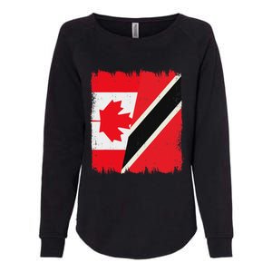 Canada Trinidad And Tobago Flag Canadian Trinidadian Roots Womens California Wash Sweatshirt