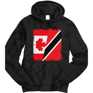 Canada Trinidad And Tobago Flag Canadian Trinidadian Roots Tie Dye Hoodie