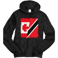 Canada Trinidad And Tobago Flag Canadian Trinidadian Roots Tie Dye Hoodie