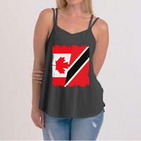 Canada Trinidad And Tobago Flag Canadian Trinidadian Roots Women's Strappy Tank