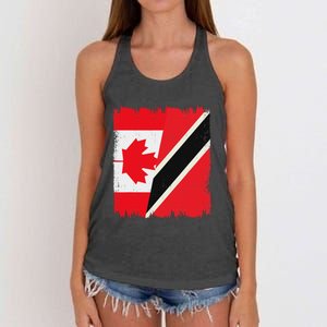 Canada Trinidad And Tobago Flag Canadian Trinidadian Roots Women's Knotted Racerback Tank