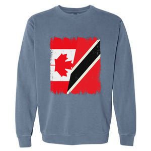 Canada Trinidad And Tobago Flag Canadian Trinidadian Roots Garment-Dyed Sweatshirt