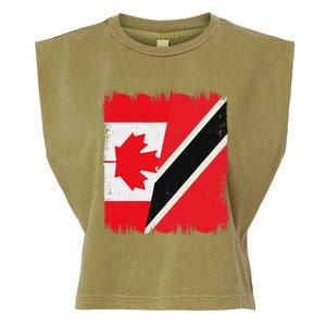 Canada Trinidad And Tobago Flag Canadian Trinidadian Roots Garment-Dyed Women's Muscle Tee