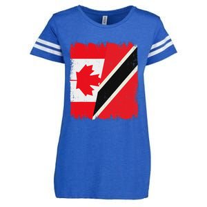 Canada Trinidad And Tobago Flag Canadian Trinidadian Roots Enza Ladies Jersey Football T-Shirt