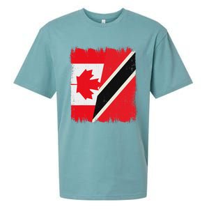 Canada Trinidad And Tobago Flag Canadian Trinidadian Roots Sueded Cloud Jersey T-Shirt