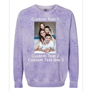 Custom Text Add Photo Picture Personalize Colorblast Crewneck Sweatshirt