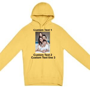 Custom Text Add Photo Picture Personalize Premium Pullover Hoodie