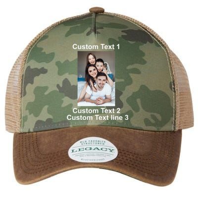 Custom Text Add Photo Picture Personalize Legacy Tie Dye Trucker Hat