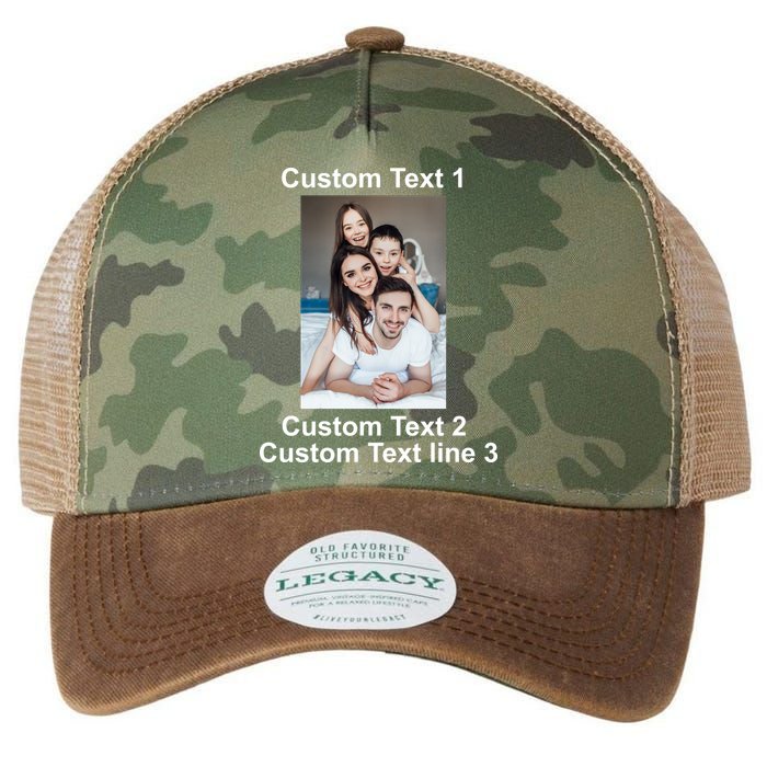 Custom Text Add Photo Picture Personalize Legacy Tie Dye Trucker Hat