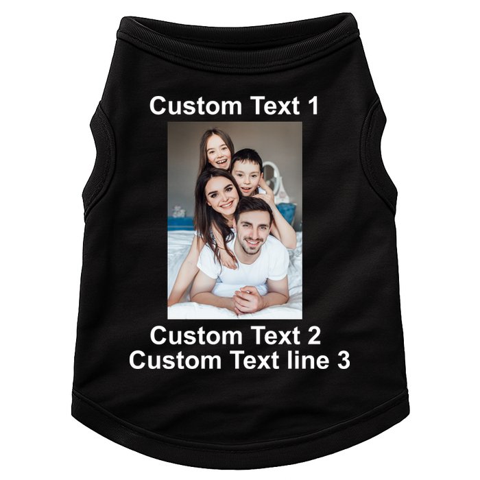 Custom Text Add Photo Picture Personalize Doggie Tank