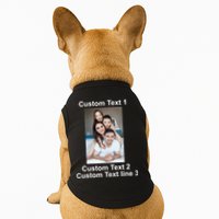 Custom Text Add Photo Picture Personalize Doggie Tank
