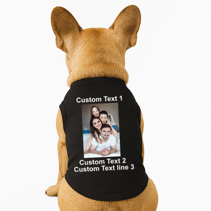 Custom Text Add Photo Picture Personalize Doggie Tank