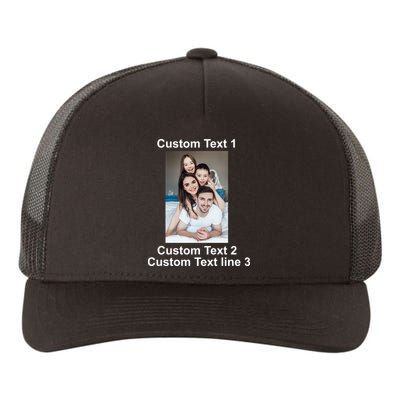 Custom Text Add Photo Picture Personalize Yupoong Adult 5-Panel Trucker Hat