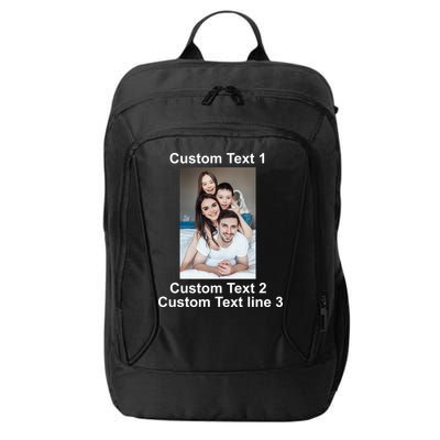 Custom Text Add Photo Picture Personalize City Backpack
