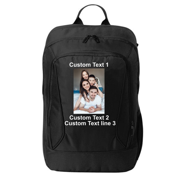 Custom Text Add Photo Picture Personalize City Backpack