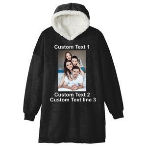 Custom Text Add Photo Picture Personalize Hooded Wearable Blanket