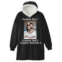 Custom Text Add Photo Picture Personalize Hooded Wearable Blanket