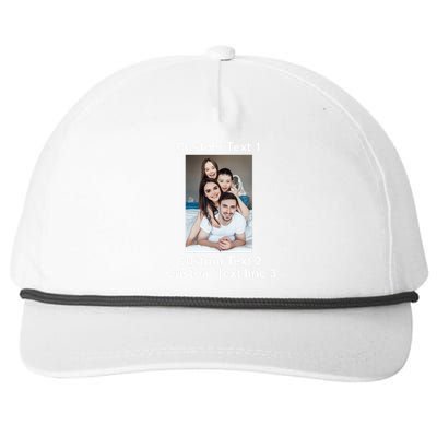 Custom Text Add Photo Picture Personalize Snapback Five-Panel Rope Hat