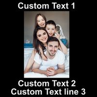 Custom Text Add Photo Picture Personalize Drawstring Bag