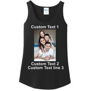 Custom Text Add Photo Picture Personalize Ladies Essential Tank