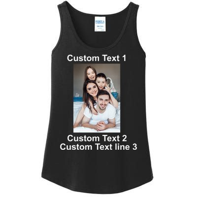 Custom Text Add Photo Picture Personalize Ladies Essential Tank