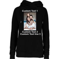 Custom Text Add Photo Picture Personalize Womens Funnel Neck Pullover Hood