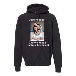 Custom Text Add Photo Picture Personalize Premium Hoodie