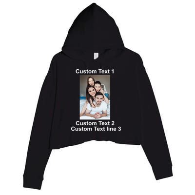 Custom Text Add Photo Picture Personalize Crop Fleece Hoodie