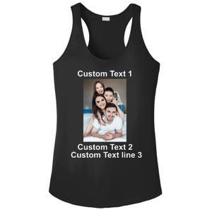 Custom Text Add Photo Picture Personalize Ladies PosiCharge Competitor Racerback Tank