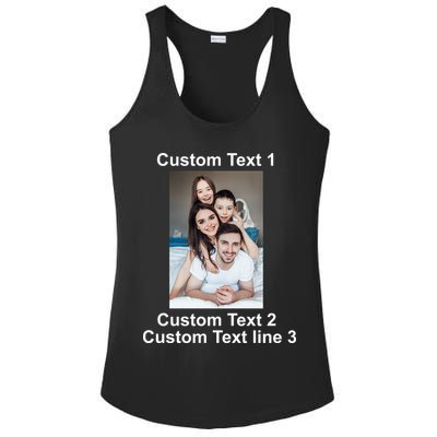 Custom Text Add Photo Picture Personalize Ladies PosiCharge Competitor Racerback Tank