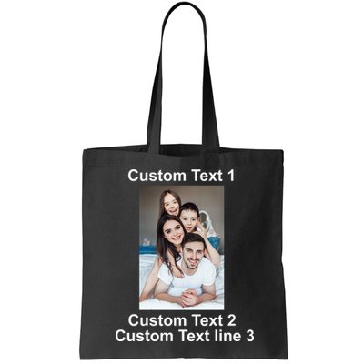 Custom Text Add Photo Picture Personalize Bag