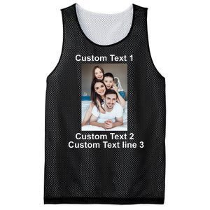 Custom Text Add Photo Picture Personalize Mesh Reversible Basketball Jersey Tank