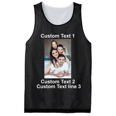 Custom Text Add Photo Picture Personalize Mesh Reversible Basketball Jersey Tank