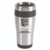 Custom Text Add Photo Picture Personalize 16oz Travel Tumbler