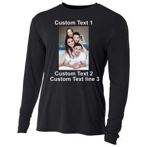 Custom Text Add Photo Picture Personalize Cooling Performance Long Sleeve Crew