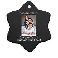 Custom Text Add Photo Picture Personalize Ceramic Star Ornament