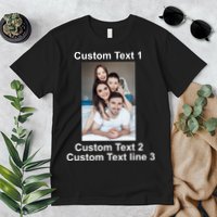 Custom Text Add Photo Picture Personalize Premium T-Shirt