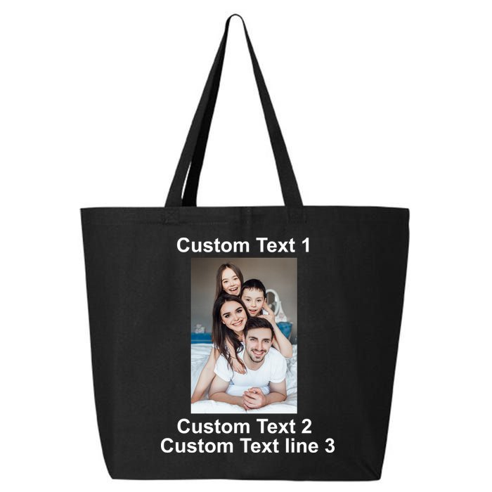 Custom Text Add Photo Picture Personalize 25L Jumbo Tote