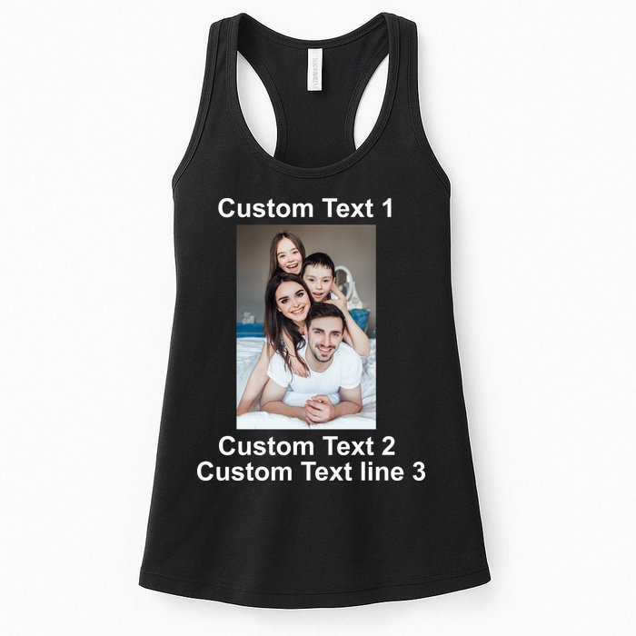 Custom Text Add Photo Picture Personalize Womens Tank Top